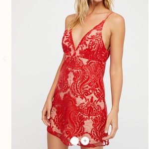 Free People Night Shimmers Mini Dress